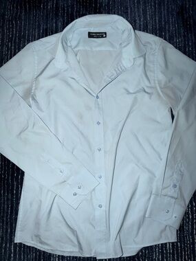 IC COLLECTION Men's Pale Blue Button-Up Dress Shirt